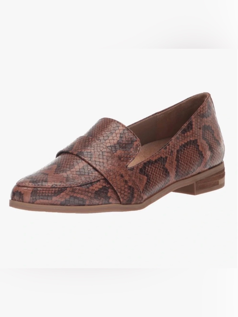 Dr. Scholl’s Brown Snake Print Vegan Leather Loafers size 8.5